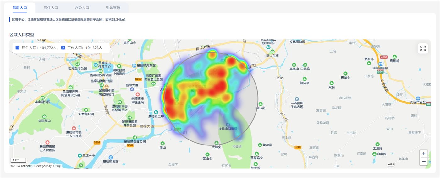 区域人口截图